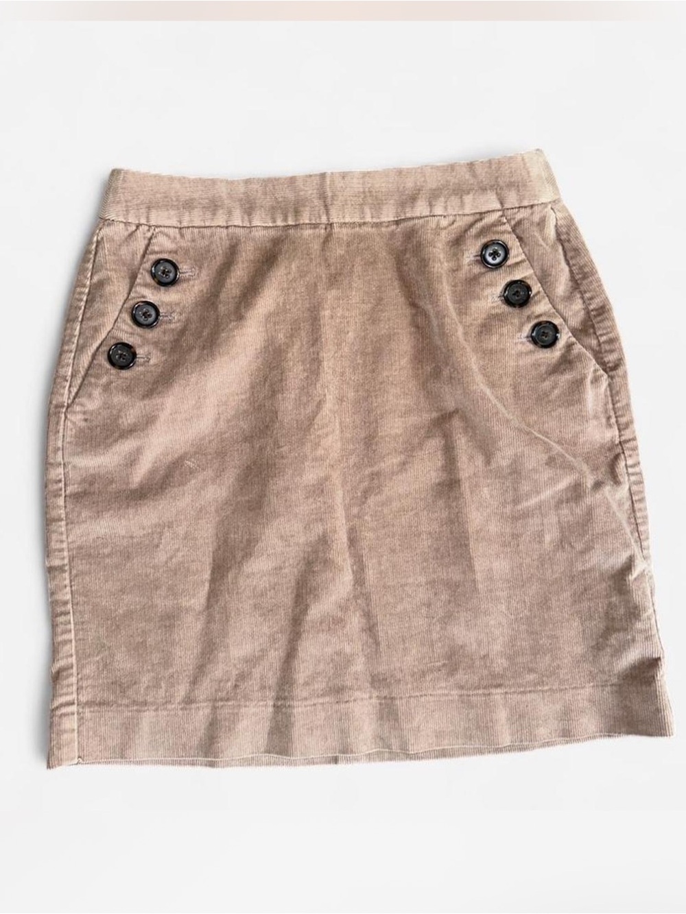Banana Republic Tan Mini Skirt with Button Accents